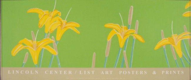 Alex Katz : Day Lilies Lincoln Center Art Poster Ltd Ed: This warm, spring-like panoramic poster is from the artist's exhibition at Lincoln Center. Artist: Alex Katz Title: Day Lilies, 1992 Image Size: 14 x 40 inches. Paper Size: 17 x 40 inches. Not