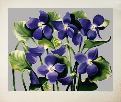 Signed 1981 Nesbitt Viola Adorata Serigraph: Reference #: ULYY9214-B Artist Name: Nesbitt, Lowell Title: Viola Adorata Medium: Serigraph Edition Size: 250 Year: 1981 Paper Size: 37.25 x 44.25 inches Image Size: 30 x 38.25 inches Condition: C
