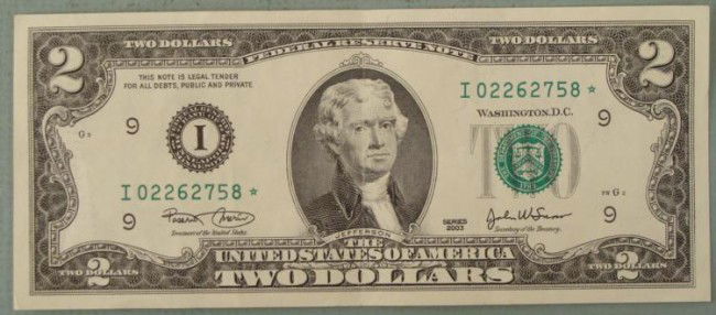 Star Note $2 Two Dollar Bill, I Mint Minneapolis 2003: Star Note $2 Two Dollar Bill Mint mark: I (Minneapolis) For International shipping please request a SHIPPING QUOTE Shipping and handling for this item is $6.95 plus additional insurance cost. The appr
