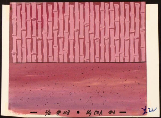 Wall Original Floor SpongeBob Pink Production Cel Art: This original animation cel is from the Nickelodeon TV show SpongeBob Squarepants. The story takes place under the deep blue sea in Bikini Bottom, where SpongeBob resides