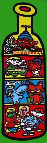 Bold and Vibrant MARCO Pop Art CLUB SODA Print: Here's CLUB SODA, a Pop art print on paper by well-known artist MARCO: 1995 Serigraph on paper 12 × 36 Signed and numbered from a total limited edition of 375 Bright and fresh; never mounted