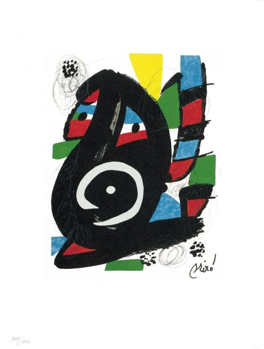 Joan Miro Ltd Ed Print from La Melodie Acide 1980 (14): This print is from a series of 14 original lithographs on Vellin Gvarro paper, each bearing the printed signature of Miro and numbered in pencil. * Artist: Joan Miro * Title of series: La Melodie Acid