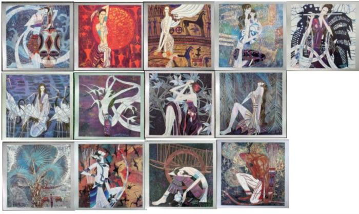 13 Pc Ting Shao Kuang Yunnan Art Print Collection: This collection of 13 different prints is by one of the founders of the legendary Yunnan School, Ting Shao Kuang. These are beautiful images, ready to frame. They include the following titles: * * Aur