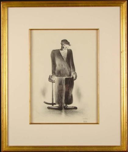 Al Hirschfeld SOVIET WORKER Original Litho Signed: Offered here is a rare signed original lithograph by "The Line King" - Al Hirschfeld (U.S. 1903 - 2003). This arresting image appeared in The New York Times obituary: "Soviet Worker" Lithograph on pap