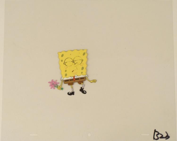 Production Think Invisibility Cel Original Spongebob: This original animation cel is from the Nickelodeon TV show SpongeBob Squarepants. The story takes place under the deep blue sea in Bikini Bottom, where SpongeBob resides. Sp