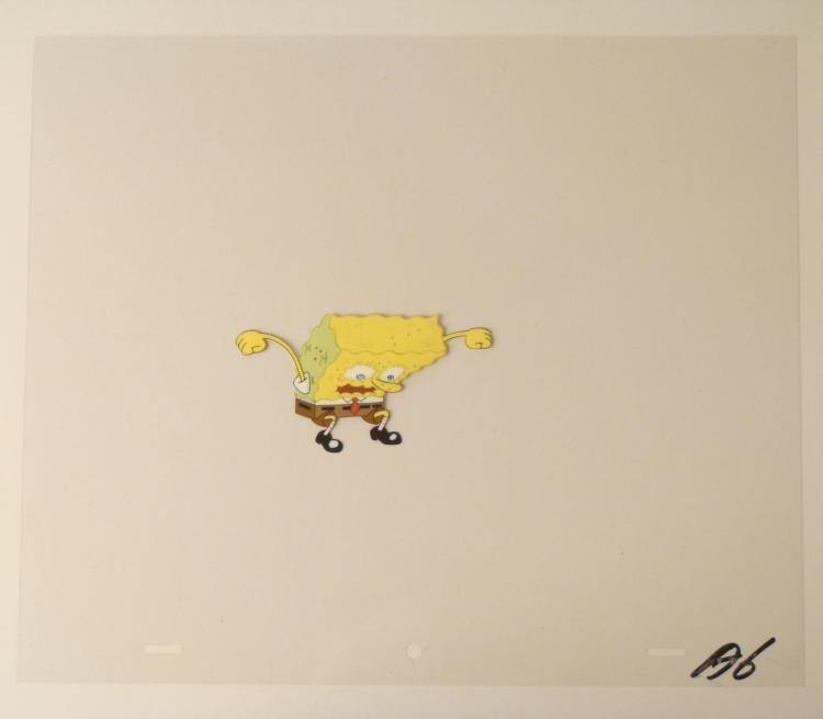 Treedome Original Production Art Cel SpongeBob Water: This original animation cel is from the Nickelodeon TV show SpongeBob Squarepants. The story takes place under the deep blue sea in Bikini Bottom, where SpongeBob resides. Sp