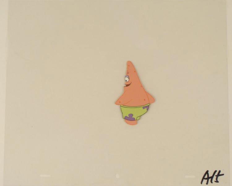 Taking a Walk Spongebob Animation Art Cel Original: This original animation cel is from the Nickelodeon TV show SpongeBob Squarepants. The story takes place under the deep blue sea in Bikini Bottom, where SpongeBob resides. Sp