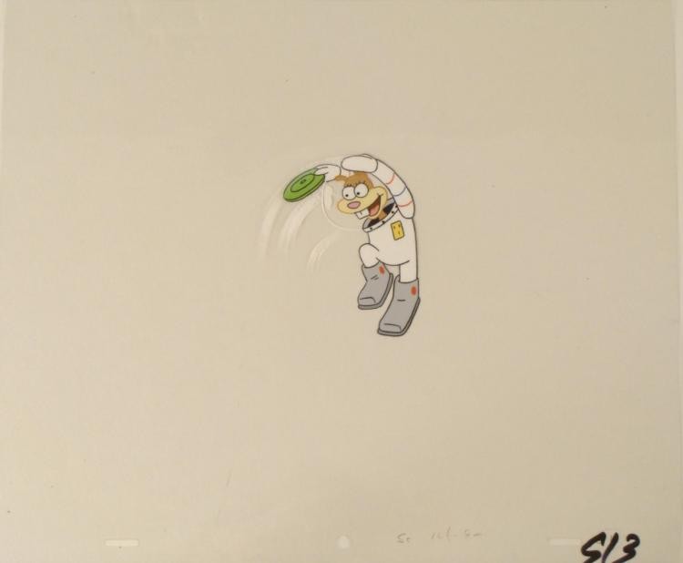 Mad Hops Spongebob Original Cel Art Production: Squarepants. The story takes place under the deep blue sea in Bikini Bottom, where SpongeBob resides. SpongeBob, who is a yellow, porous sponge, is your typical happy-go-lucky characte
