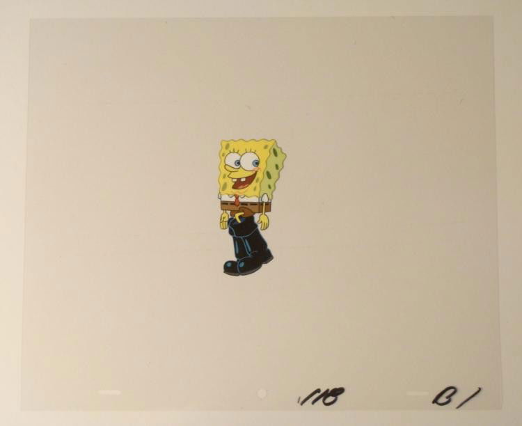 Original Squeaky Boots Production Art Cel SpongeBob: This original animation cel is from the Nickelodeon TV show SpongeBob Squarepants. The story takes place under the deep blue sea in Bikini Bottom, where SpongeBob resides. Sp