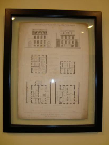 Antique French print of Paris Circa 1860: French antique print of Paris, Circa 1860 : "Maisons les plus remarquables de Paris". Inscription a bottom part: "Hotel de Mr Felix Pigeory, architecte Rue D'Amsterdam #75 a Par