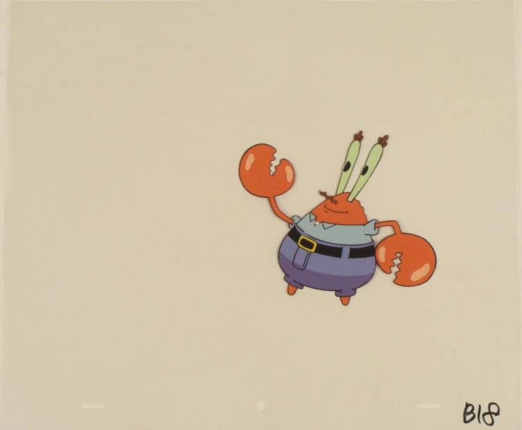 Animation Cel Art Spongebob Welcome My Friends Original: This original animation cel is from the Nickelodeon TV show SpongeBob Squarepants. The story takes place under the deep blue sea in Bikini Bottom, where SpongeBob resides. Sp