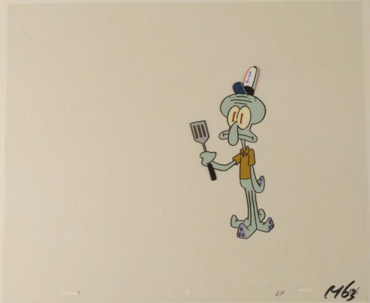 Original What Comes Next Cel Spongebob Art Production: This original animation cel is from the Nickelodeon TV show SpongeBob Squarepants. The story takes place under the deep blue sea in Bikini Bottom, where SpongeBob resides. Sp