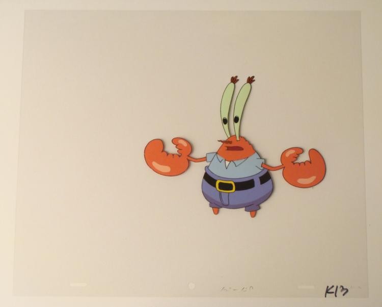 What Did I Do Cel Original SpongeBob Animation Cel Art: This original animation cel is from the Nickelodeon TV show SpongeBob Squarepants. The story takes place under the deep blue sea in Bikini Bottom, where SpongeBob resides. Sp