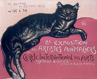 Theophile Alexandre Steinlen : Cat (2e Exposition): Artist: Theophile Alexandre Steinlen * Title: Cat (2e Exposition) * Image Size: x inches. * Paper Size: 20.5 x 25 inches.