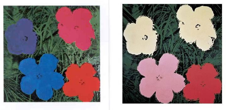 2 Different Andy Warhol Art Prints: Flowers II & III: Artist: Andy Warhol Medium: Print on paper This lot includes the following 2 pieces: * Title: Flowers II Image Size: 20 x 20 inches Paper Size: 23.5 x 23.5 inches Title: Flowers III Image Size: 20 x 2