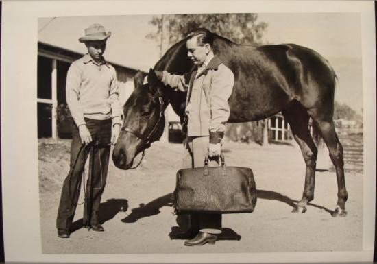 Original 1945 Press Photo Horse Racing Ban -Canadian: This is an original 5 x 7 inch press photograph portraying Canadian jockey Hedley Woodhouse. The photos is from the New York Bureau of Central Press, London , credited to Acme, and with stamps on back