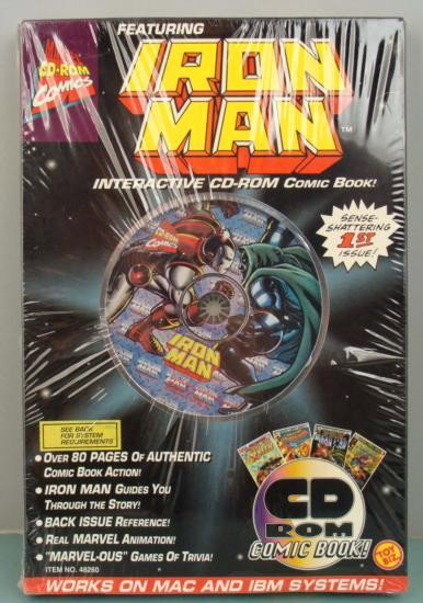 Mint in Box Iron Man Interactive CD-ROM Comic Book: Attention all comic book lovers, here is a item you don't want to miss out on. It is an Iron Man Interactive CD-ROM Comic Book in it's original package. On this CD-ROM there is: * Over 80 