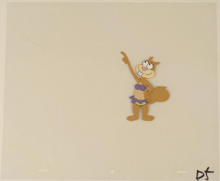 Spongebob Original Art Cel Way Up There Animation: This original animation cel is from the Nickelodeon TV show SpongeBob Squarepants. The story takes place under the deep blue sea in Bikini Bottom, where SpongeBob resides. Sp
