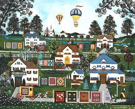 The Quilts of Cape Cod by Jane Wooster Scott Signed: Artist: Jane Wooster Scott Title: The Quilts of Cape Cod Medium: Offset Lithograph Size: 20" by 26" Paper: Lustro 100% Archival Edition Size: 750 Hand Signed