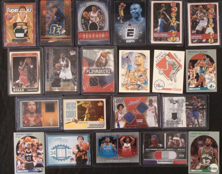 21 Basketball Cards Butler McGrady Martin Nene Telfair: Offered here is a great lot of 21 NBA basketball cards. The dates of the cards are from early 1980's-2000's. The lot includes the following brands: NBAHOOPS, Fleer, To