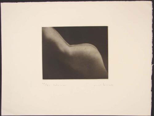 NU M Sensual Nude Woman Mikio Watanabe Art Mezzotint: "Like a tree or a stone, human beings also possess this original purity. I would like to return to that point of simplicity and have the vision to look at all human and living beings," states well-kno