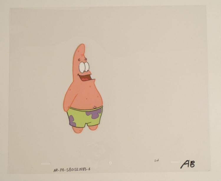 Animation Flower Shorts Original SpongeBob Cel Art: This original animation cel is from the Nickelodeon TV show SpongeBob Squarepants. The story takes place under the deep blue sea in Bikini Bottom, where SpongeBob resides. Sp