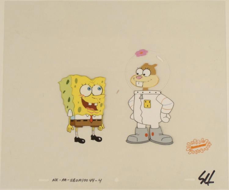 Original Humble Abode Cel Animation Art Spongebob: This original animation cel is from the Nickelodeon TV show SpongeBob Squarepants. The story takes place under the deep blue sea in Bikini Bottom, where SpongeBob resides. Sp