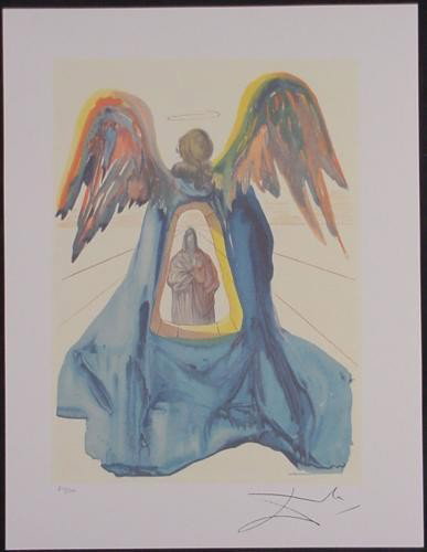 After Dali Divine Comedy DANTE PURIFIED Art Print: This limited edition lithographic recreation of Dante Purified is from Salvador Dali's famous interpretation of Dante's Divine Comedy : * Purgatory 33 * Bright white linen textured paper * Sheet: 10 &