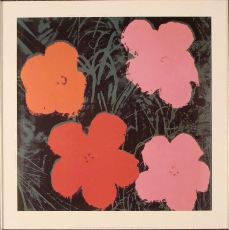 Andy Warhol : Flowers I Art Print: Artist: Andy Warhol * Title: Flowers I * Image Size: 20 x 20 inches. * Paper Size: 23 1/2 x 23 1/2 inches.