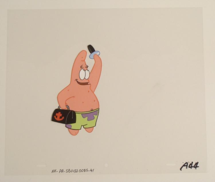 Not A Real Doctor Original Cel SpongeBob Animation Art: This original animation cel is from the Nickelodeon TV show SpongeBob Squarepants. The story takes place under the deep blue sea in Bikini Bottom, where SpongeBob resides. Sp