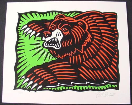 BEAR Morris HERD ON Wall STREET Pop Art Stock Broker: Love this exciting image from popular Pop artist Burton Morris' "HERD ON THE STREET PORTFOLIO" — * "The Bear" * 1997 * Screenprint (serigraph) on paper * Signed by the artist and numbered from a