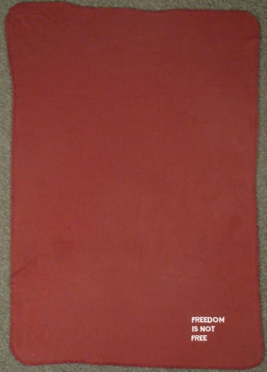 36X48 CLOTH BANNER EMBROIDERED "FREEDOM ISN'T FREE": 36X48 CLOTH BANNER EMBROIDERED "FREEDOM ISN'T FREE" *