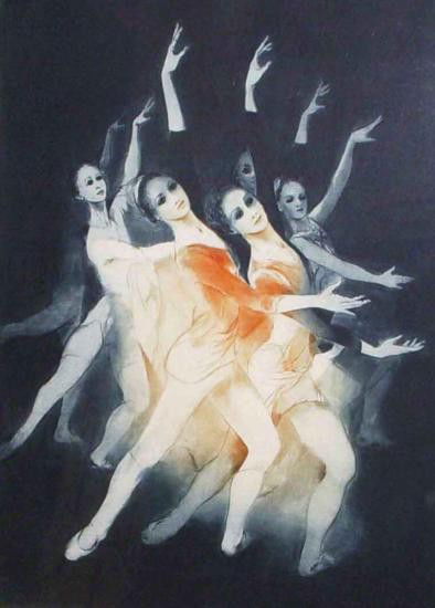 Les Eleves By G.H. Rothe Mezzotint Signed and Numbered: Georgeous piece by G.H. Rothe. Mezzotint Etching Framed in Gold Leaf Frame with Linen mat and liner. Rare Piece. Numbered and Signed 132/200.