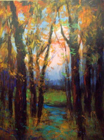 Forest Melody By Schofield Oil 16x20: Michael Schofield The landscapes of Michael Schofield are justly prized and celebrated for the wealth of their fine detail, for the radiancy of their colors, and for the unfailing consonance o