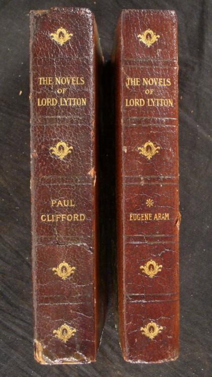 2 Lord Lytton Antique Books Eugene Aram, Paul Clifford: Two late 19th century tales of murder and criminal justice. * Author: Lord Edward Bulwer LyttonSeries: "The Novels of Lord Lytton"Presented by: The Athenaeum Society, New YorkPublisher: Little, Brown 