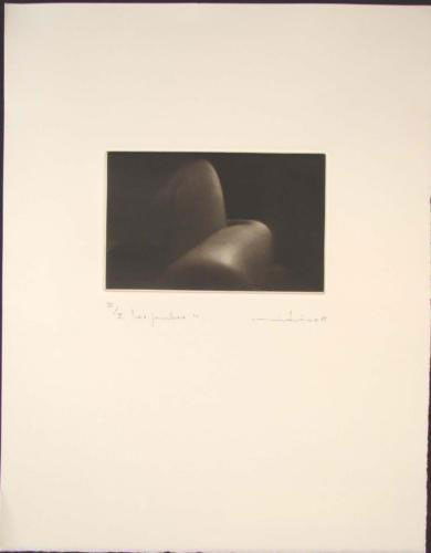 LES LEGS Sensuous Nude Mikio Watanabe Art Mezzotint: "Like a tree or a stone, human beings also possess this original purity. I would like to return to that point of simplicity and have the vision to look at all human and living beings," states well-kno