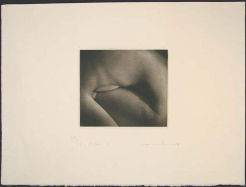 NU D Sensual Nude Woman Mikio Watanabe Art Mezzotint: "I am absolutely convinced that at the heart of all things existing in this world, there is something very simple and pure which goes beyond the complexity of appearances," says the artist Mikio Watan
