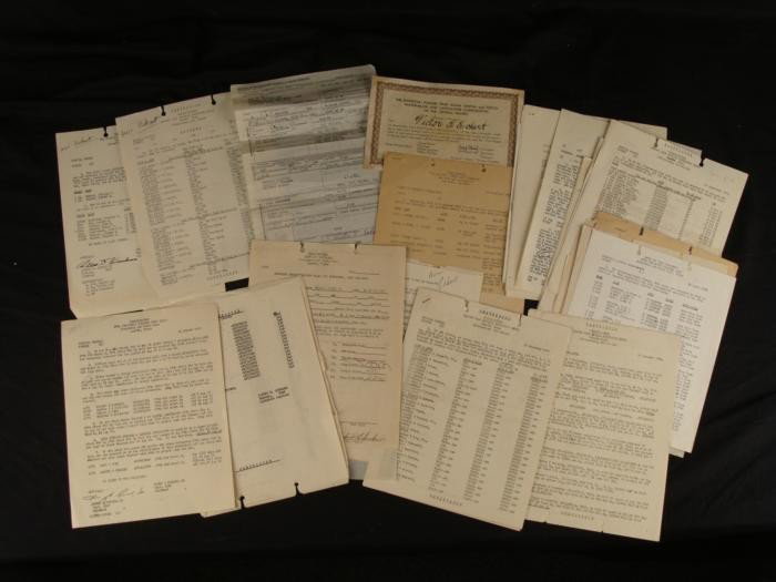 GROUPING OF 27TH STRATEGIC FIGHTER WING (SAC) PAPERWORK: THESE AER AN EARLY 1950'S GROUPING OF THE 27TH STARTEGIC FIGHTER WINGS (SAC) PAPERWORK, ORDERS, ROSTERS, ECT. THEY ARE IN GOOD CONDITION WITH SOME RIPS AND TEARS ALONG THE EDGES. 