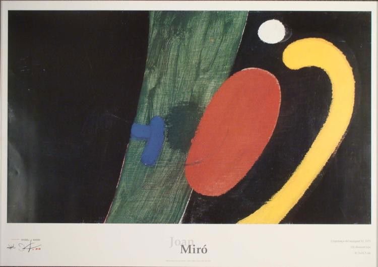 Joan Miro L'esperanca del navegant VI Art Print 1973: Artist: Joan Miro Title: L'esperanca del navegant VI Medium: Print on paper Date: 1973 Size: 27 3/4 x 39 1/2 inches Printed by Centre d'Estudis d'Art Contemporani- Parc de Montjuic, Barcelon
