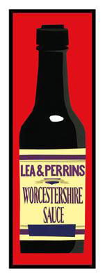 Clifford Faust Pop Art Print -Worcestershire Sauce: Artist: Clifford FaustTitle: Worcestershire SauceMedium: Giclee on paperSheet size: 22 1/2 x 8 1/2 inchesImage size: 21 x 7Condition: ExcellentBiography: * Clifford Faust attended the School of Visual