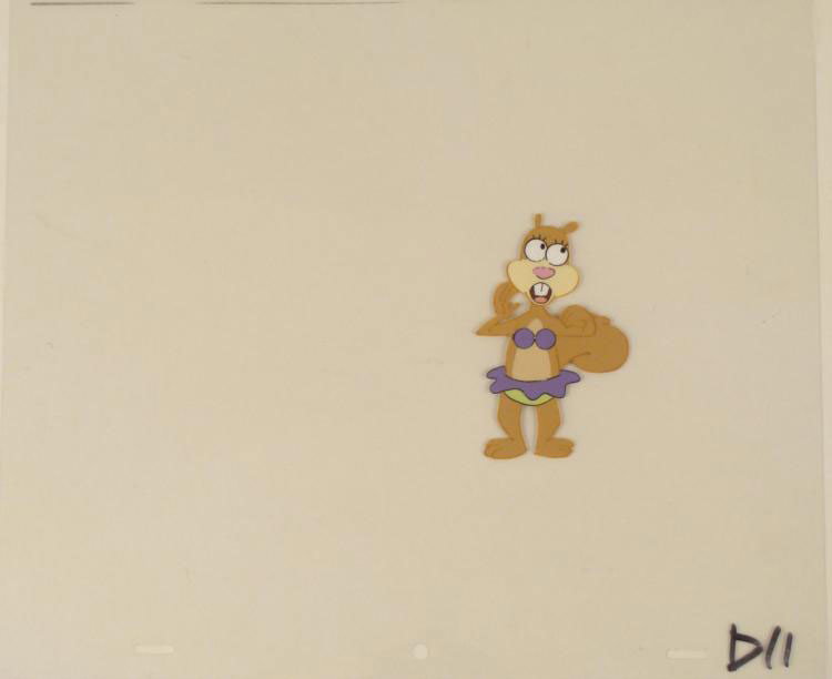 Cel Original Art Anyone There Spongebob Production: This original animation cel is from the Nickelodeon TV show SpongeBob Squarepants. The story takes place under the deep blue sea in Bikini Bottom, where SpongeBob resides. Sp