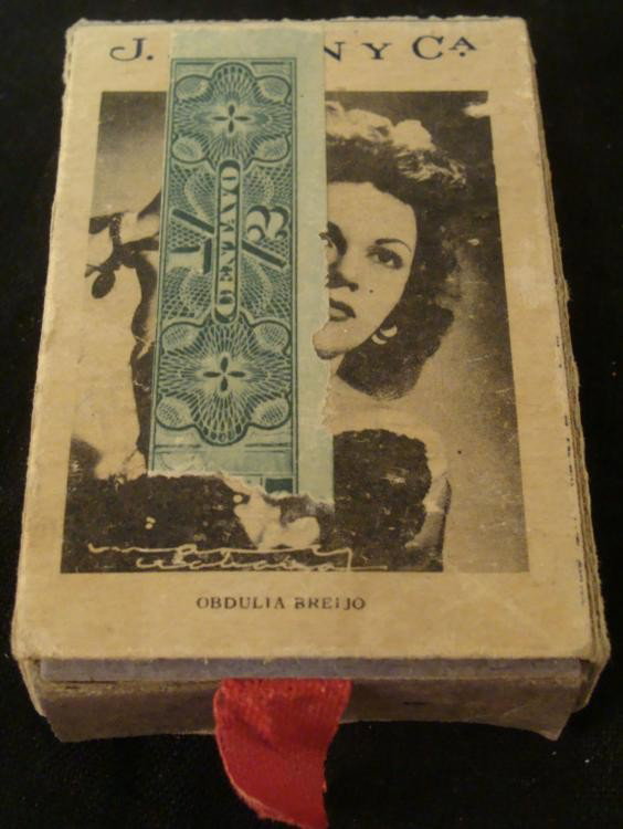 WWII ERA BOX OF CUBAN MATCHES W/MATCHES + CELEBRITIES: WWII ERA BOX OF CUBAN MATCHES WITH MATCHES + CUBAN CELEBRITIES ON EACH SIDE * FULL OF ORIGINAL MATCHES FROM A CUBAN CASINO *