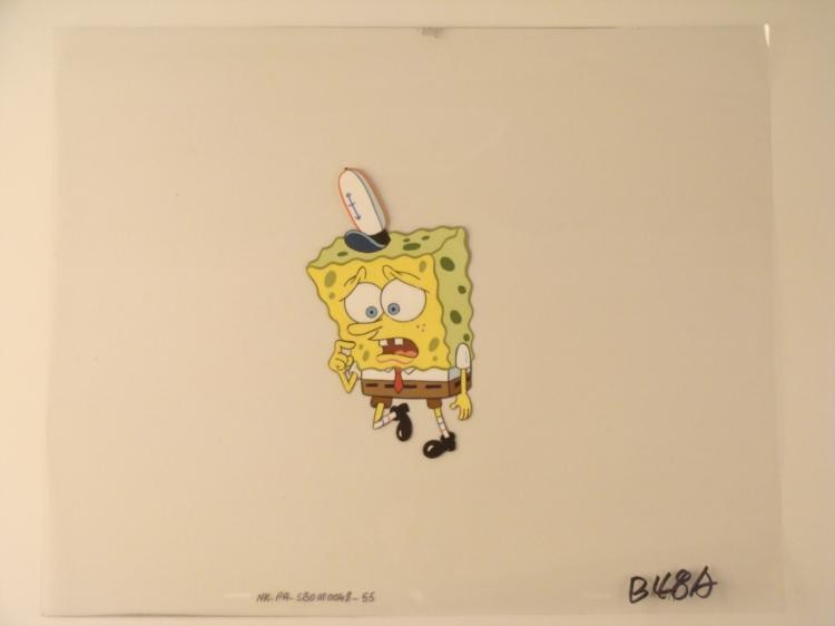 Day Dreaming Original SpongeBob Art Cel Animation: This original animation cel is from the Nickelodeon TV show SpongeBob Squarepants. The story takes place under the deep blue sea in Bikini Bottom, where SpongeBob resides. Sp
