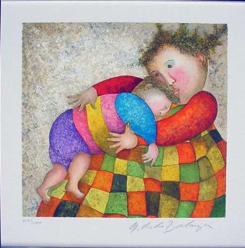 AMOUR TENDRESSE LE Art Print Boulanger Mother + Child: Offered here is "Amour, Tendresse" — a very appealing and representative signed and numbered limited edition lithograph by the well-known and very avidly collected artist Garciela Rodo Boulanger