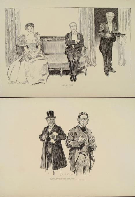 Charles Gibson Girl Orig Book Print 1896 A LITTLE STORY: This is an original, double-sided print from the antique book Pictures of People by Charles Dana Gibson. The book and this print were published in 1896, and this U.S. edition was limited to 500 copies