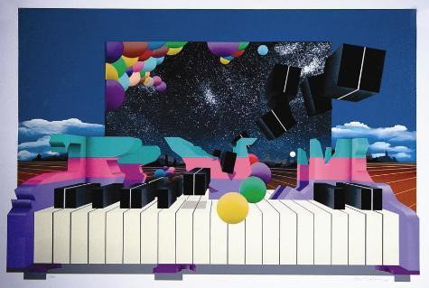 ABOVE AND BEYOND Abstract Art Print Stan Solomon: This super slick abstract print is by well-known American artist Stan Solomon! * Title: "Above and Beyond" * 1989 * Limited edition serigraph on paper * Signed and numbered from a total limited editio