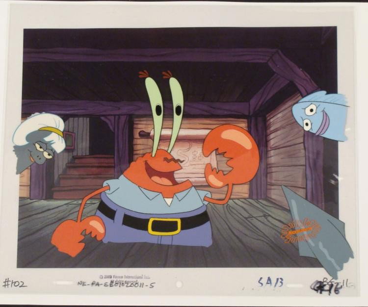 Cel Mixed Feelings Original Animation Spongebob Art: Normal 0 false false false MicrosoftInternetExplorer4 /* Style Definitions */ table.MsoNormalTable{mso-style-name:"Table Normal";mso-tstyle-rowband-size:0;mso-tstyle-colband-size:0;mso-style-noshow:ye