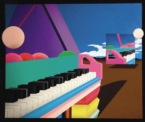 GRAND PIANO REFLECTIONS Abstract Art Print Stan Solomon: This exciting super slick abstract print is by well-known American artist Stan Solomon! Title: "Grand Piano Reflections" Limited edition serigraph on paper Signed and numbered from a limited edition 3