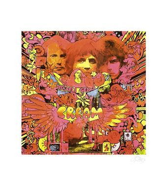 Martin Sharp : Cream: D'Israeli Gears Art Print: Artist: Martin Sharp * Title: Cream: D'Israeli Gears * Image Size: 16.75 x 16.75 inches. * Paper Size: 26.5 x 22.5 inches. * Notes: Plate signed offset litho ed 9800, 1990