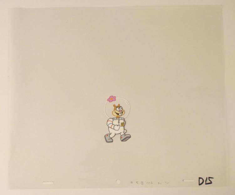Suit Walking Cel Original Animation Art SpongeBob:  * This original animation cel is from the Nickelodeon TV show SpongeBob Squarepants. The story takes place under the deep blue sea in Bikini Bottom, where SpongeBob re